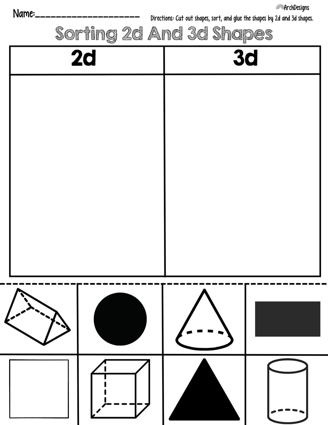 Sorting 2d And 3d Shapes Etsy Sorting 2d And 3d Shapes Etsy