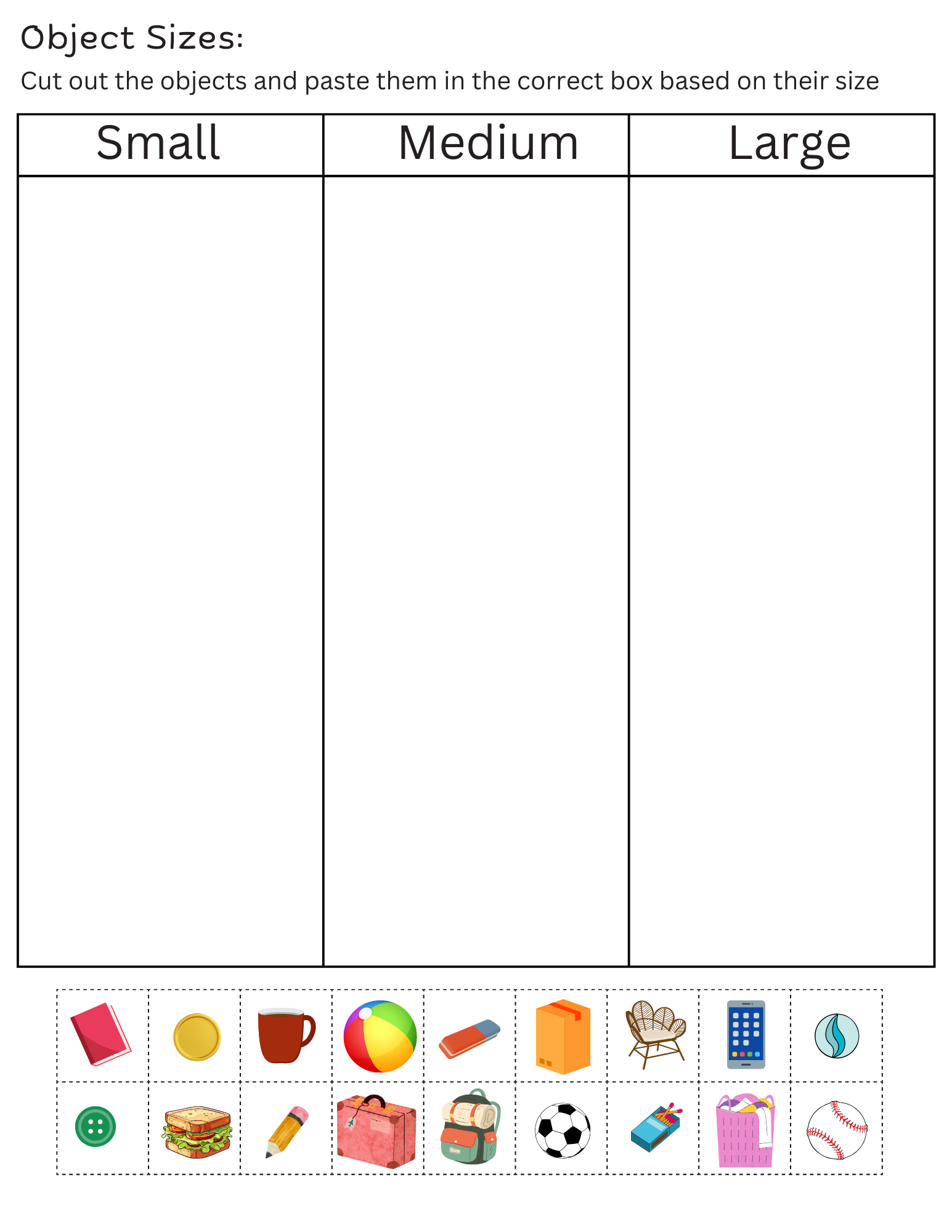 Sorting By Size Worksheets For Kindergarten Printable Sorting By Size Activities Made By Teachers Sorting By Size Worksheets For Kindergarten Printable Sorting By Size Activities Made By Teachers
