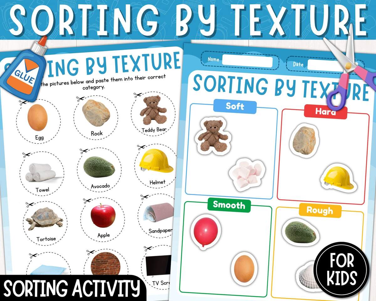 Sorting By Texture Soft Hard Rough And Smooth Texture Sorting For Kids Cut Paste Instant Download PDF Etsy Sorting By Texture Soft Hard Rough And Smooth Texture Sorting For Kids Cut Paste Instant Download PDF Etsy