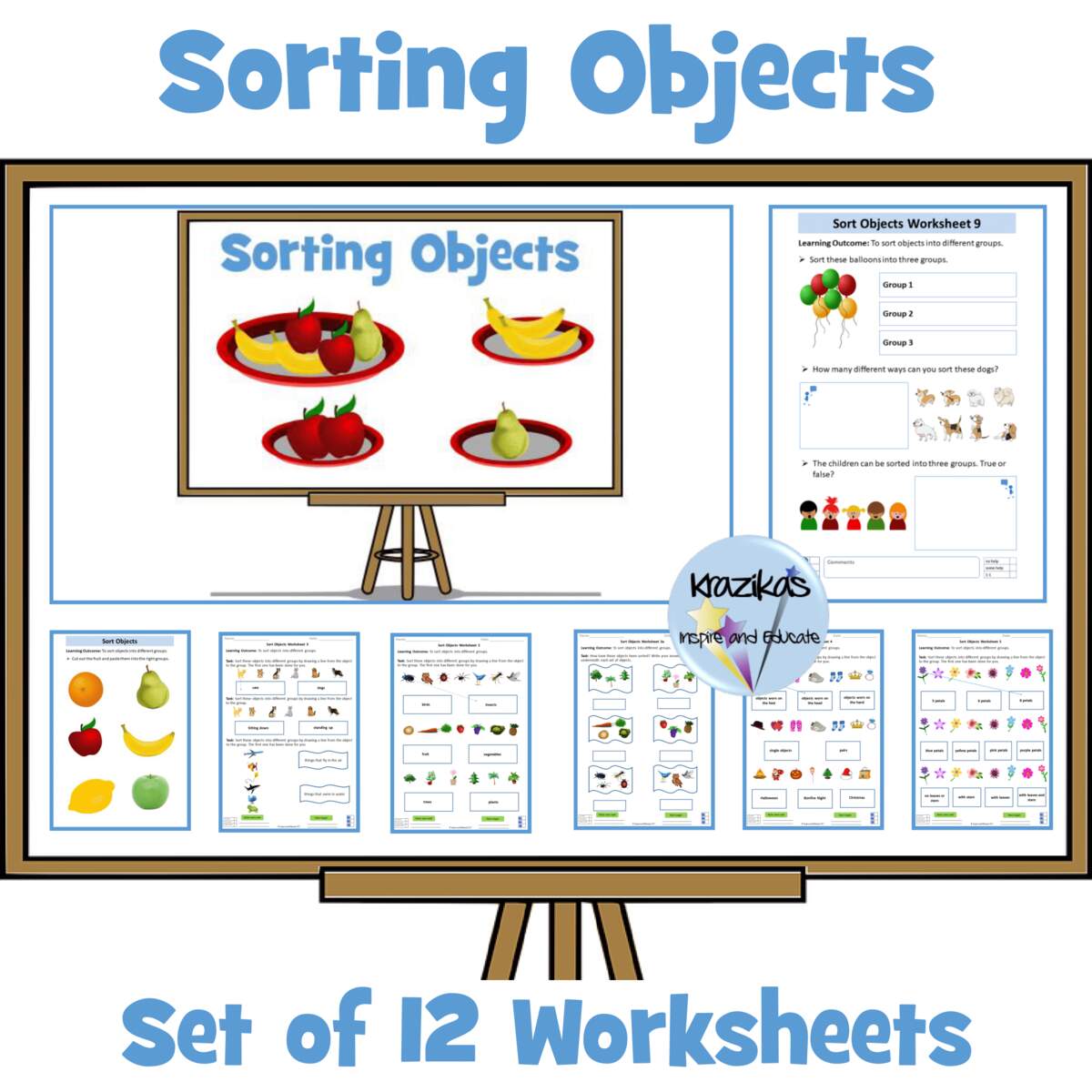 Sorting Objects Worksheets By Teach Simple Sorting Objects Worksheets By Teach Simple
