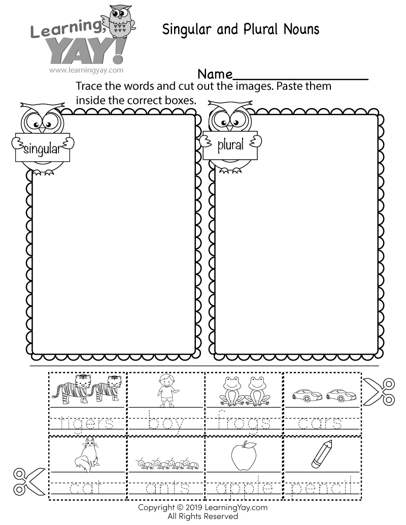 Sorting Singular And Plural Nouns Worksheet For 1st Grade Free Printable Sorting Singular And Plural Nouns Worksheet For 1st Grade Free Printable