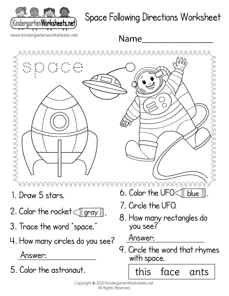 Space Following Directions Worksheet Free Printable Digital PDF Spring Following Directions Worksheet Free Printable Digital PDF