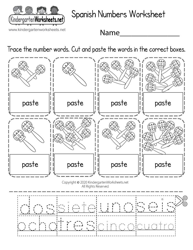 Spanish And English Language Learning Downloadable PDF Worksheets Kinder First Grade And Home School Etsy