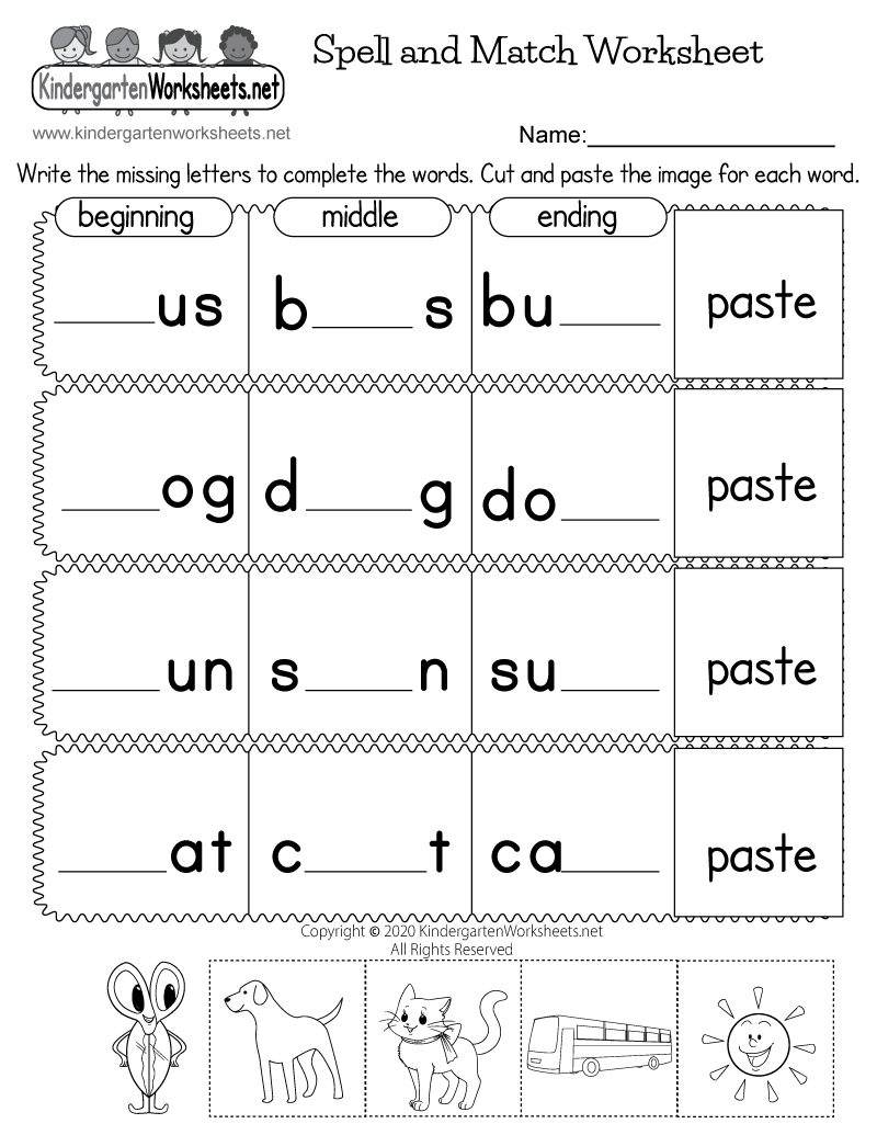 Spelling Three Letter Words Worksheet Free Printable Digital PDF