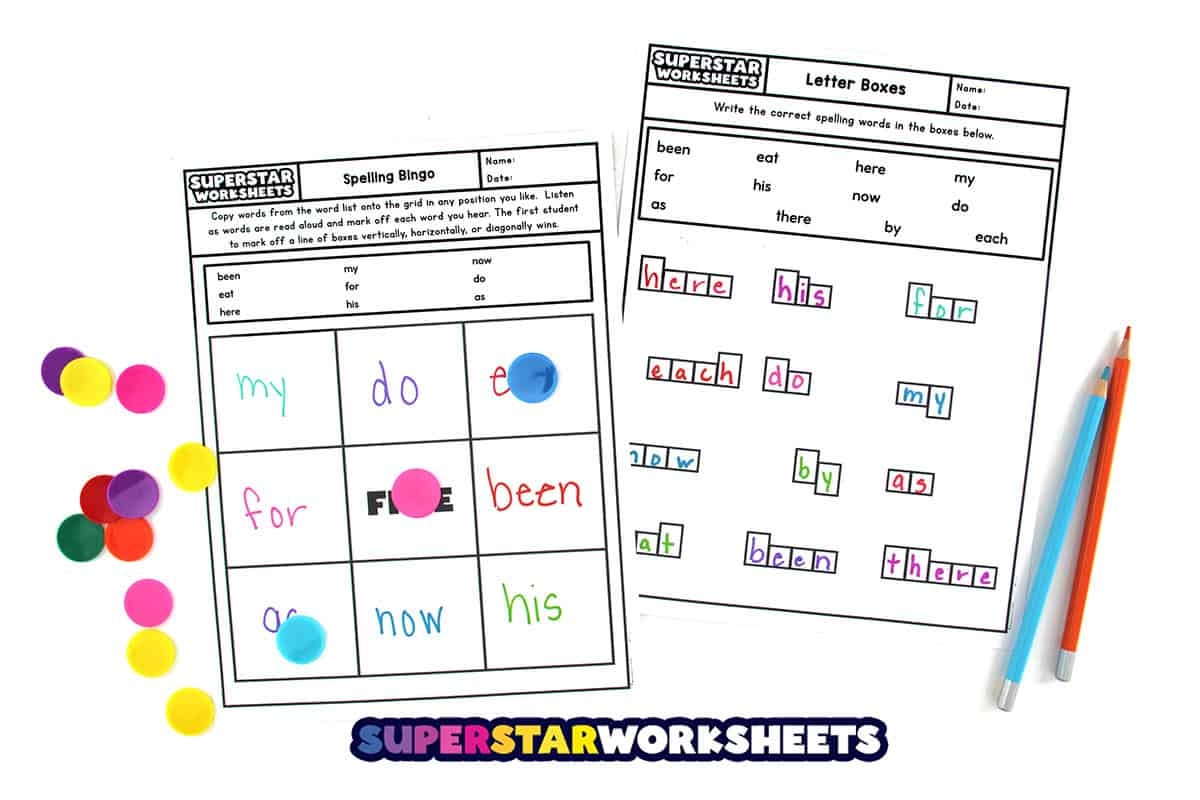 Spelling Worksheet Generator Superstar Worksheets