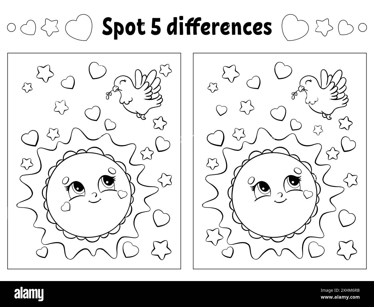 Spot The Difference Puzzle Black And White Stock Photos Images Alamy