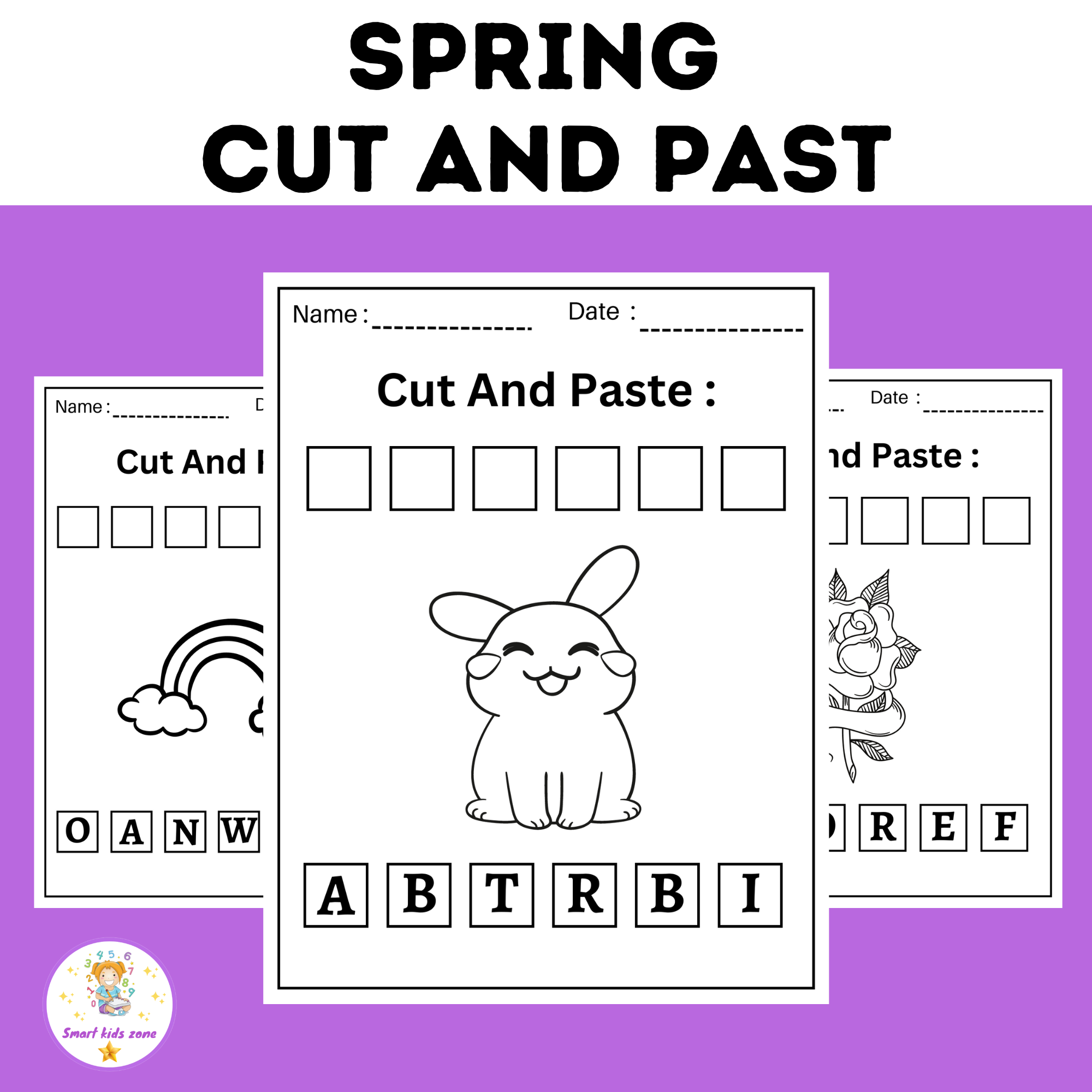 Spring Cut And Paste Spring Games April Morning Work Made By Teachers