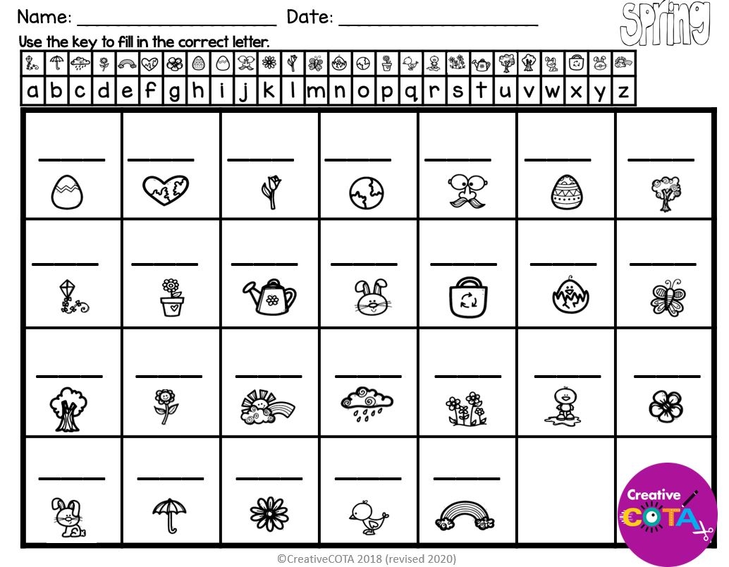 Spring Kindergarten Or 1st Grade Handwriting Secret Code Worksheets Made By Teachers Spring Kindergarten Or 1st Grade Handwriting Secret Code Worksheets Made By Teachers