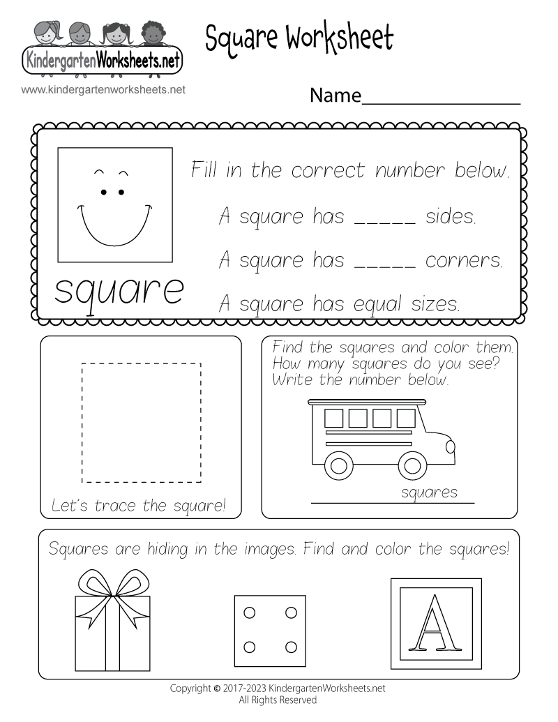 Square Worksheet Free Printable Digital PDF Tracing Square Shapes Worksheet For Kindergarten And Preschool Kids For Handwriting Practice And Educational Activities In A Printable Page Stock Vector Image Art Alamy
