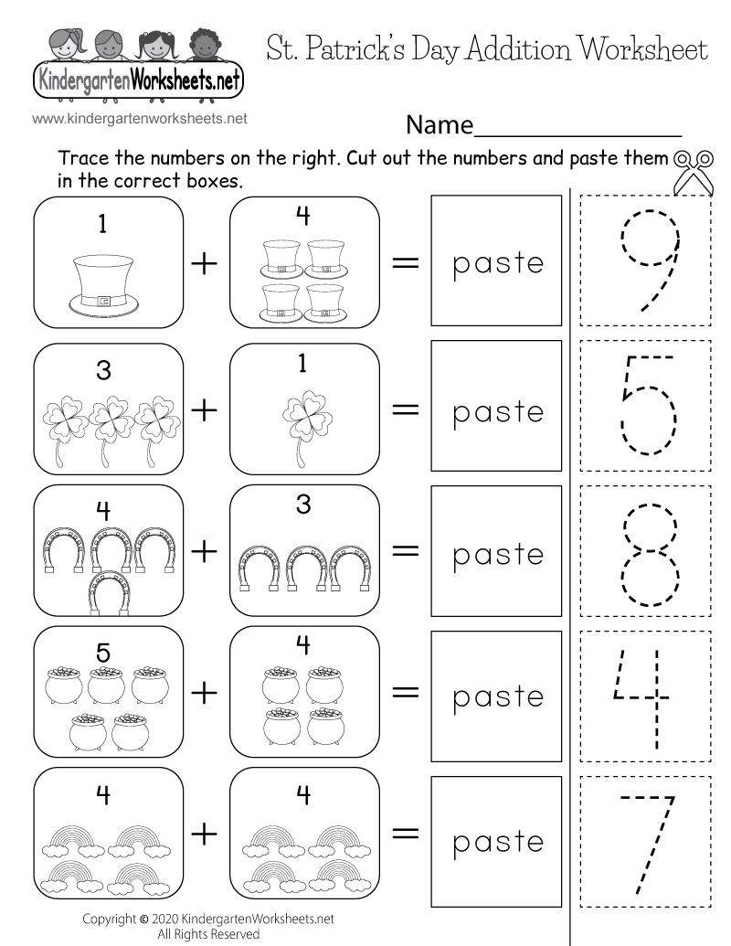 St Patrick S Day Addition Worksheet Free Printable Digital PDF St Patrick S Day Addition Worksheet Free Printable Digital PDF