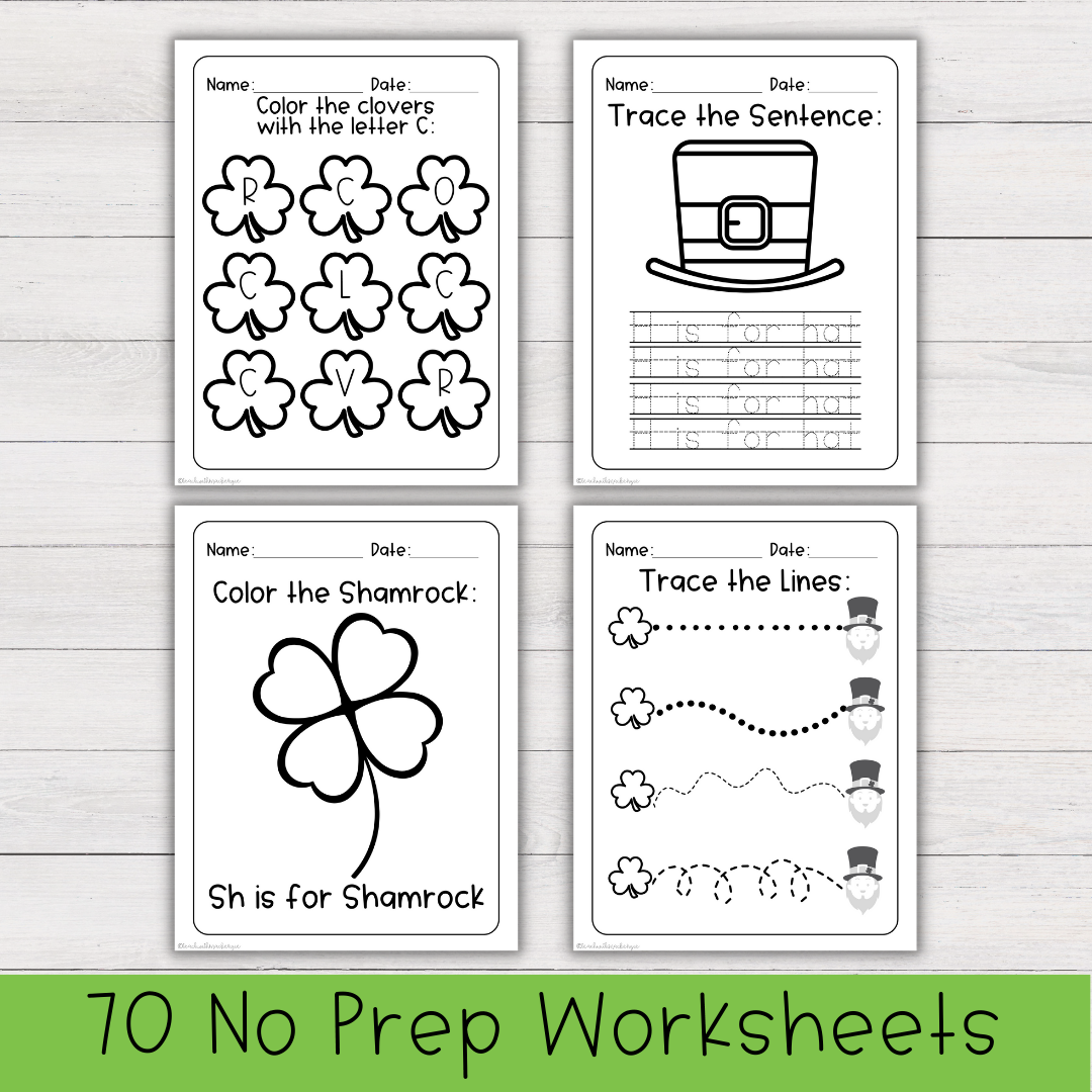 St Patrick S Day No Prep Worksheets For Preschool And Kindergarten Made By Teachers St Patrick S Day No Prep Worksheets For Preschool And Kindergarten Made By Teachers