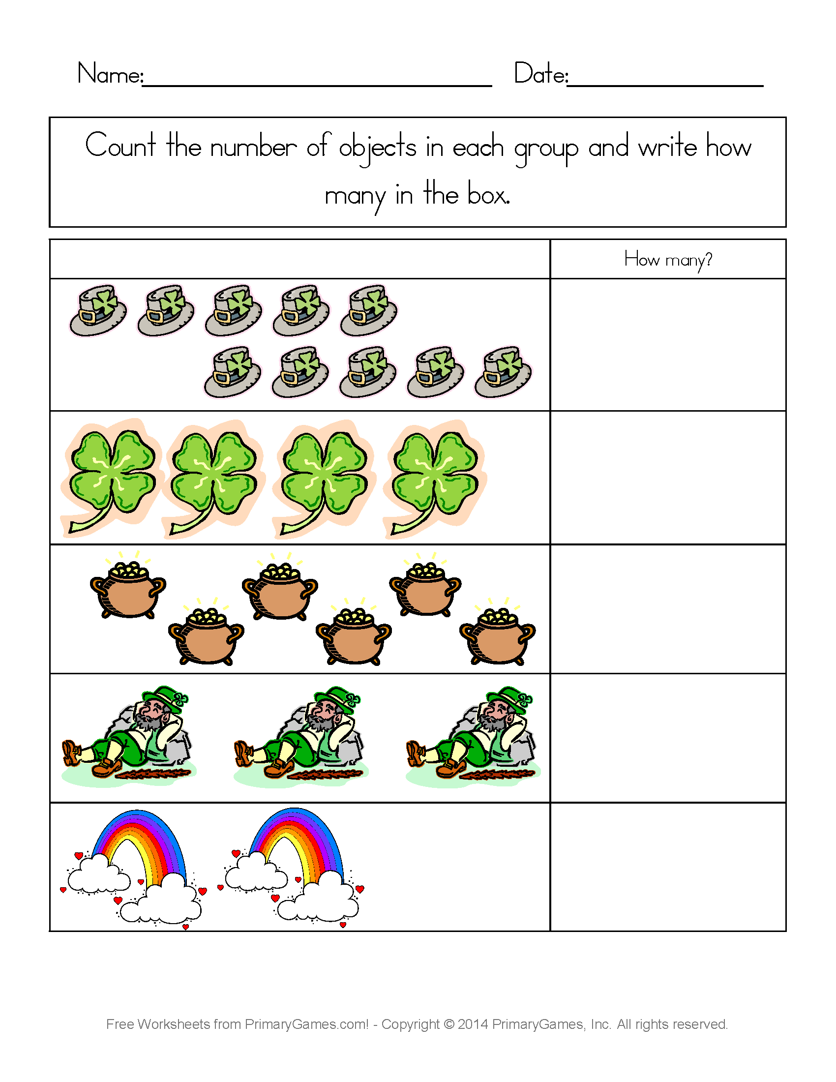 St Patrick S Day Worksheets St Patrick S Day Counting Practice Free Online Games At PrimaryGames St Patrick S Day Worksheets St Patrick S Day Counting Practice Free Online Games At PrimaryGames
