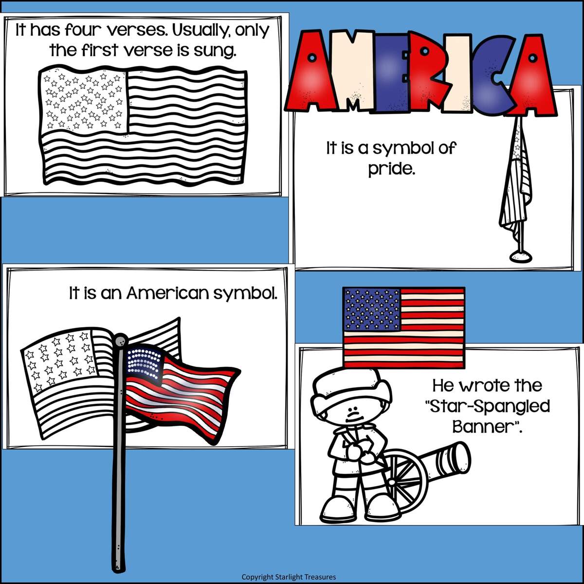 Star Spangled Banner Mini Book For Early Readers American Symbols Classful Star Spangled Banner Mini Book For Early Readers American Symbols Classful