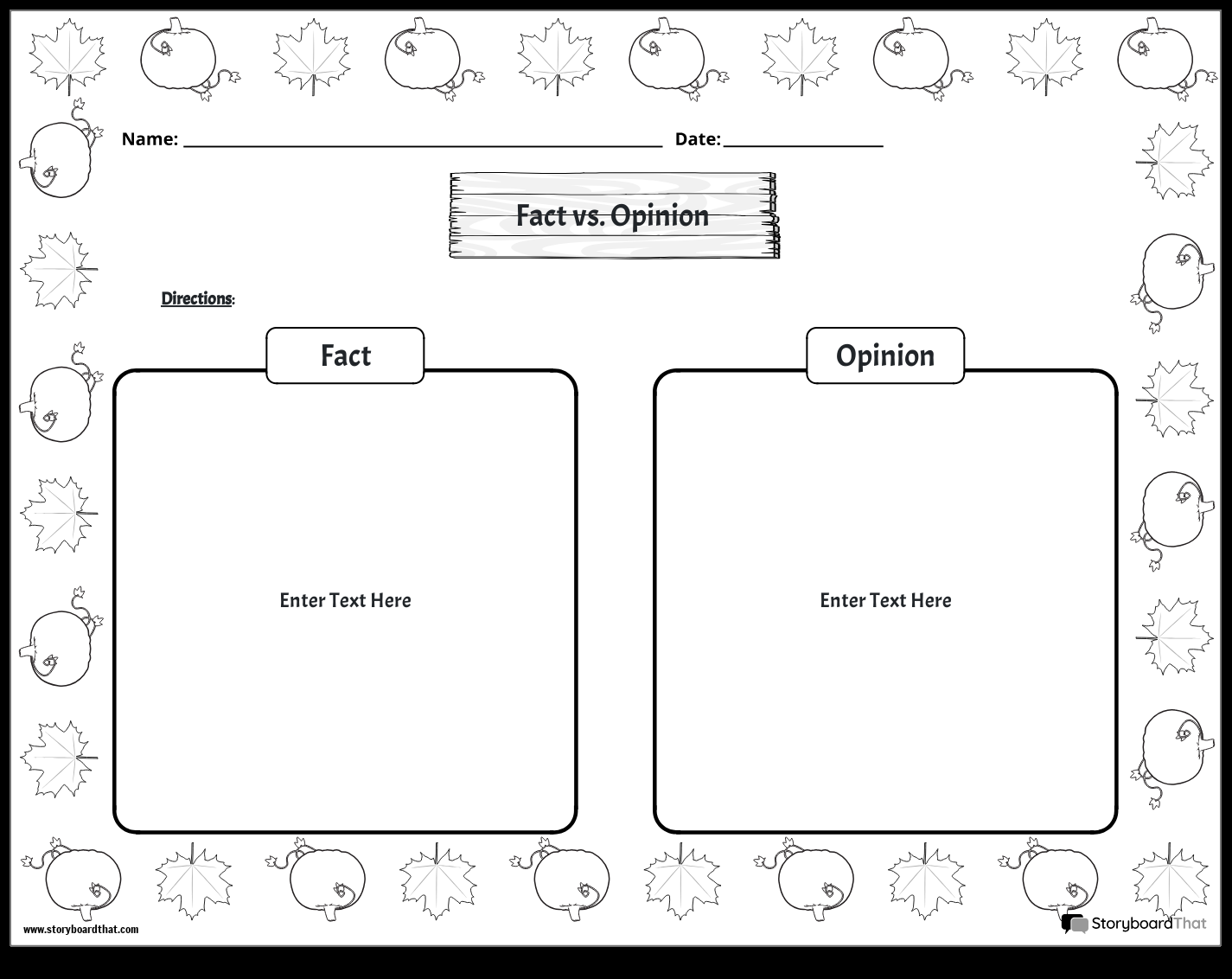 Storyboard That Free Fact Vs Opinion Worksheet Templates Storyboard That Free Fact Vs Opinion Worksheet Templates
