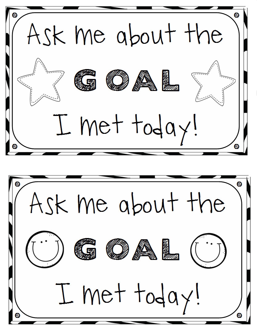 Student Academic Goal Setting Sheets Primary Theme Park