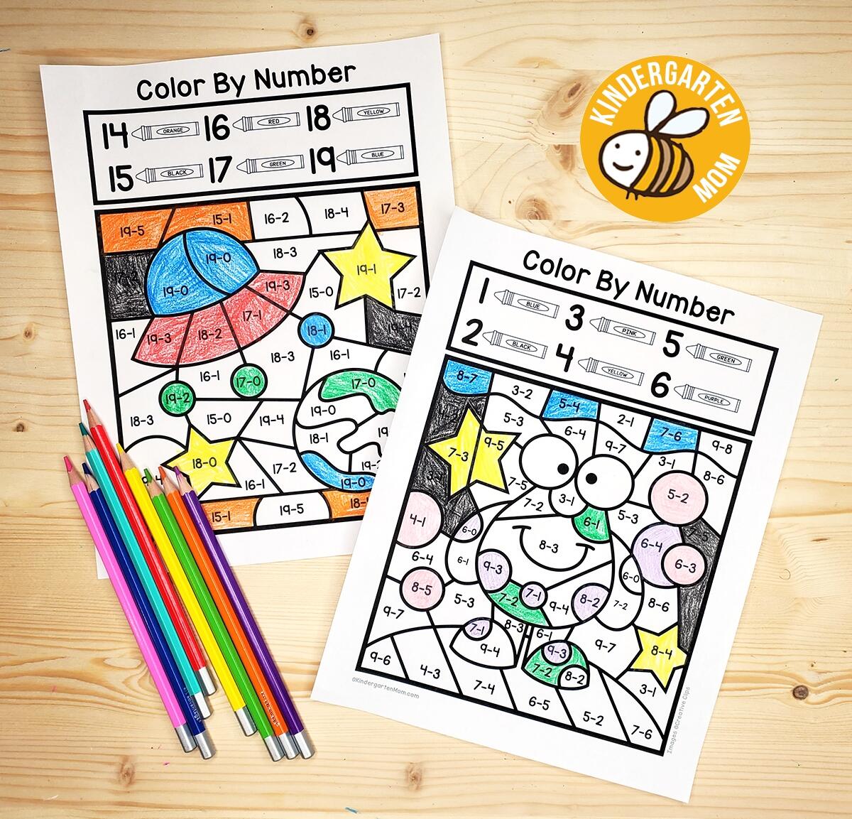 Subtraction Color By Number Worksheets Kindergarten Mom Subtraction Color By Number Worksheets Kindergarten Mom