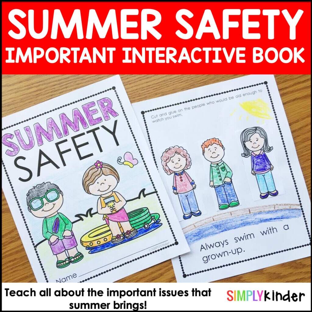 Summer Activities Summer Safety Book Summer Activity Pages For Safety Simply Kinder