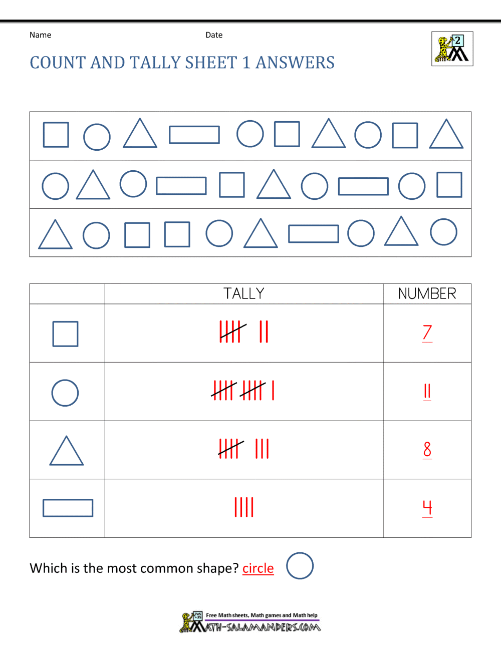 Tally Chart Worksheets Tally Chart Worksheets