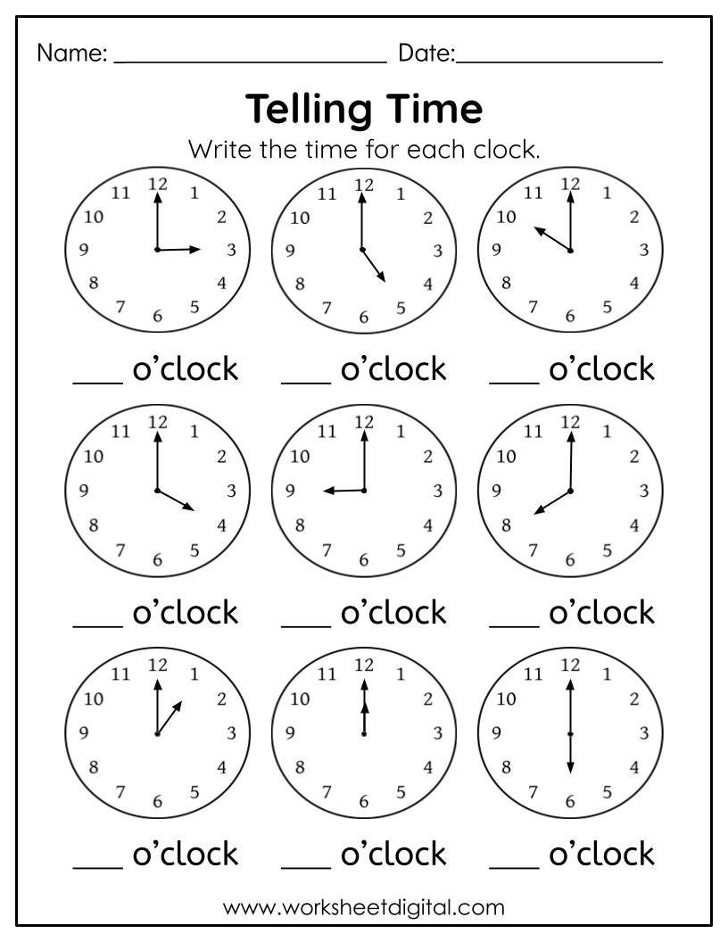 Customize 59 Telling Time Worksheets Templates Online Canva