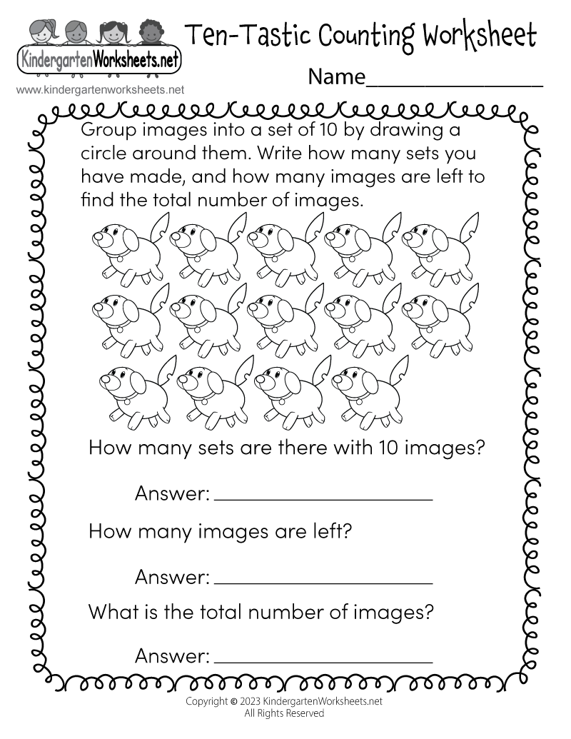 Ten Tastic Counting Worksheet Free Printable Digital PDF