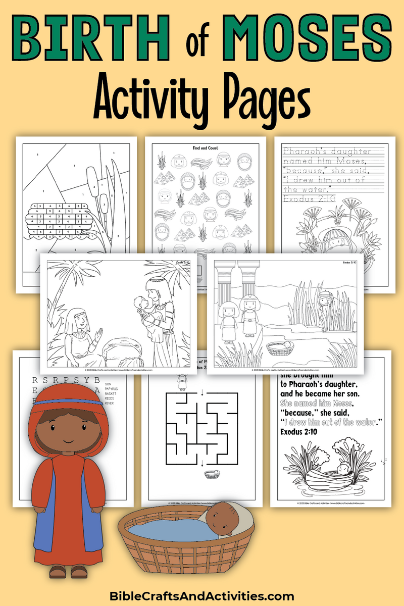 The Birth Of Moses Exodus 2 1 20 Bible Crafts And Activities The Birth Of Moses Exodus 2 1 20 Bible Crafts And Activities