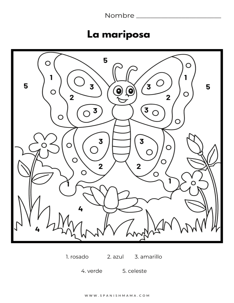 The Colors In Spanish Printable Worksheets And Flashcards The Colors In Spanish Printable Worksheets And Flashcards