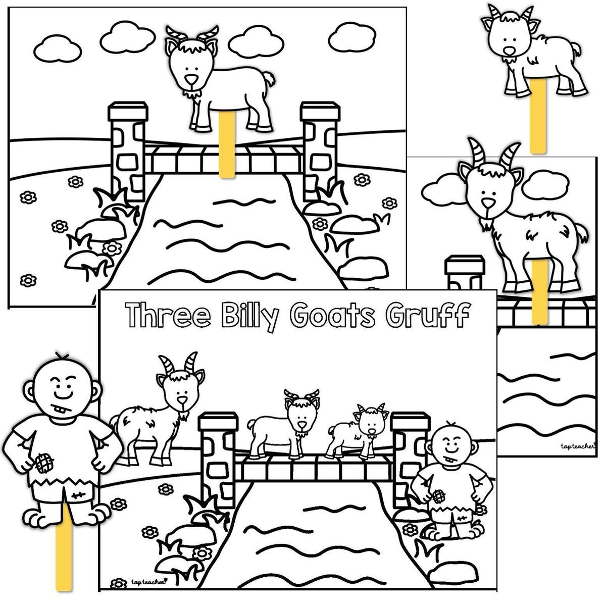 Three Billy Goats Gruff Puppet Retell Booklet Top Teacher
