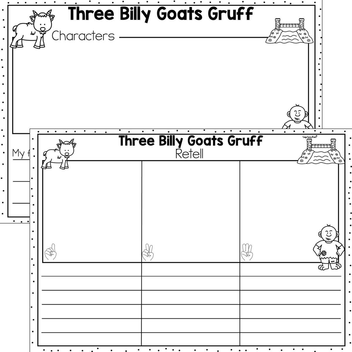 Three Billy Goats Gruff Worksheets Top Teacher