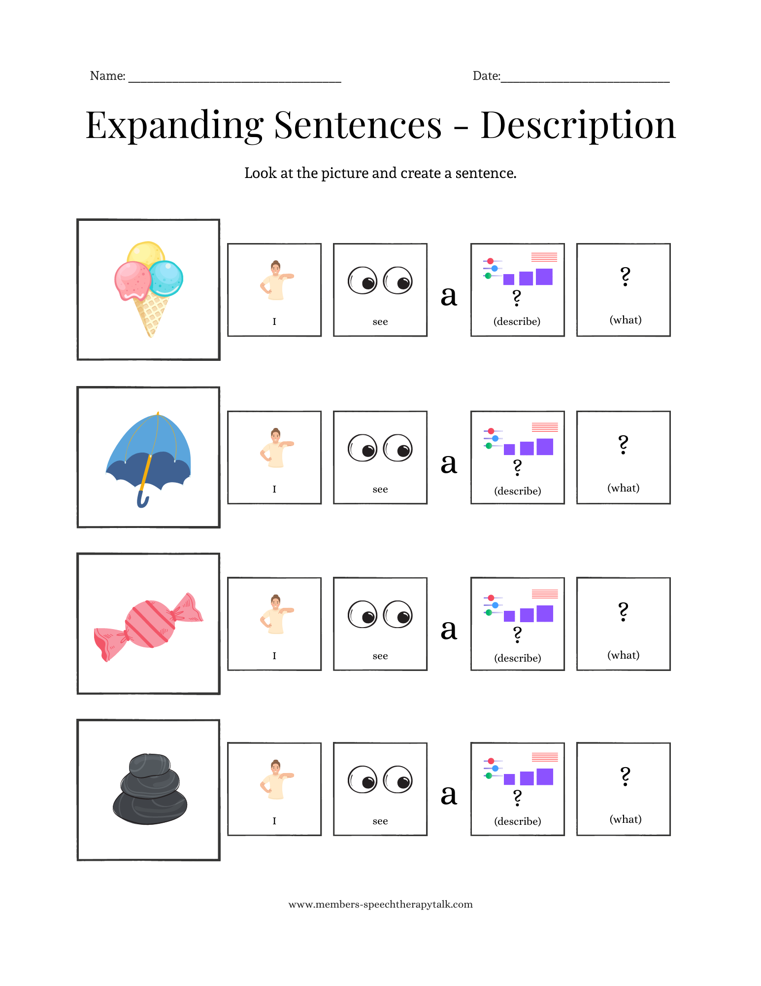 Top Sentence Expansion Activities For Speech Therapy 63 Bonus Materials Speech Therapy Talk Membership