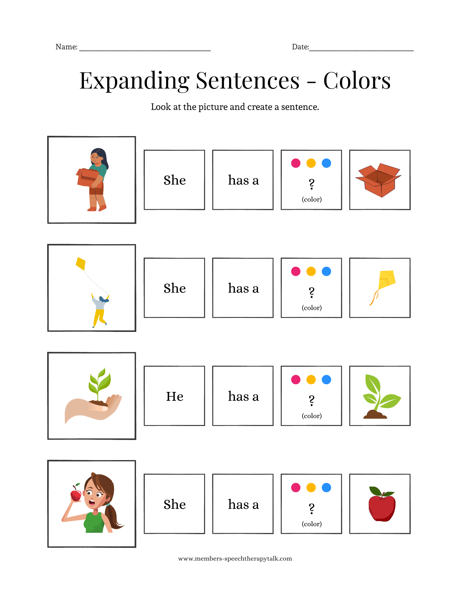 Sentence Writing Practice Worksheets Kindergarten