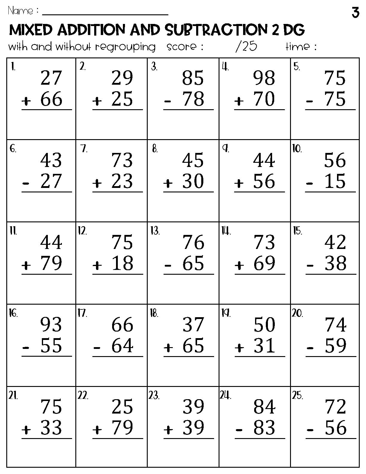 Mixed Practice Math Worksheet TheCatholicKid