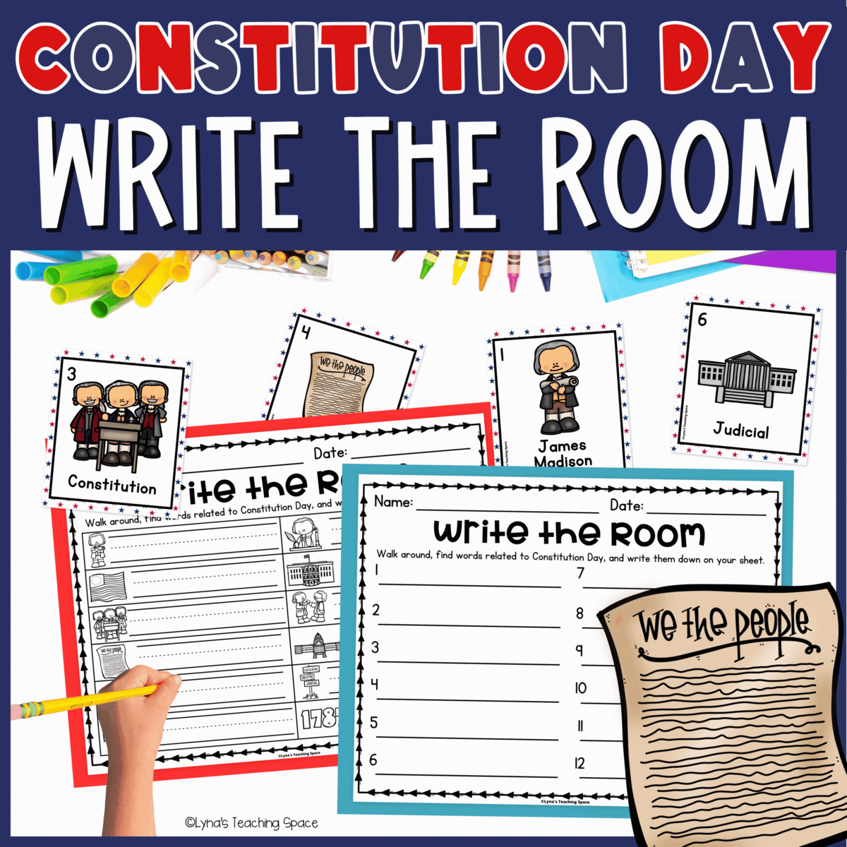 U S Constitution Day Write The Room Center Activities Worksheets Made By Teachers