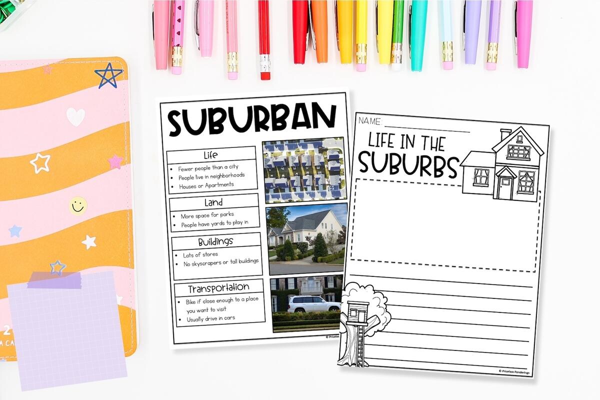 Urban Vs Suburban Communities 7 Fun And Simple Lesson Plans