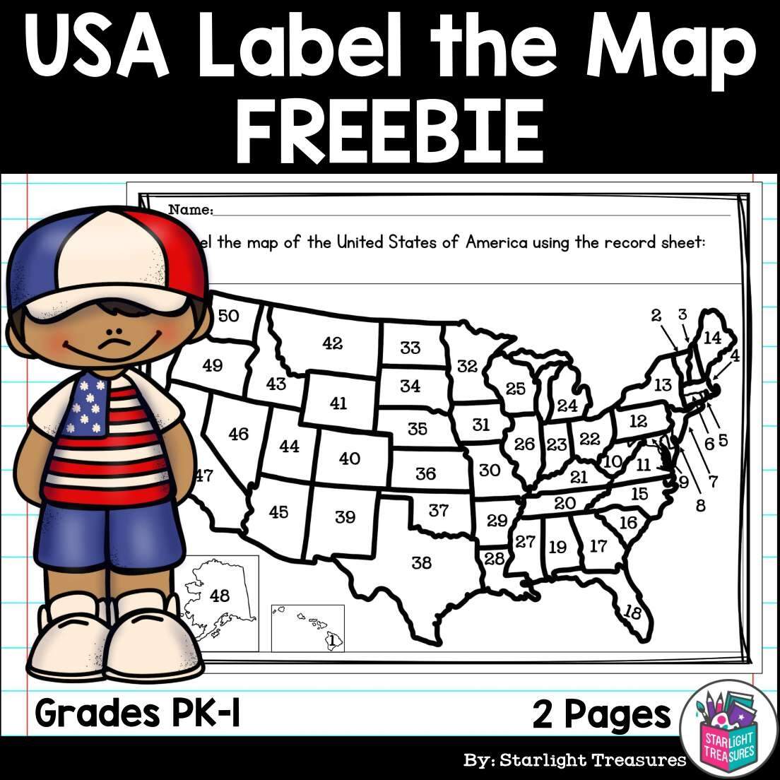 Printable Map Of The United States Mrs Merry