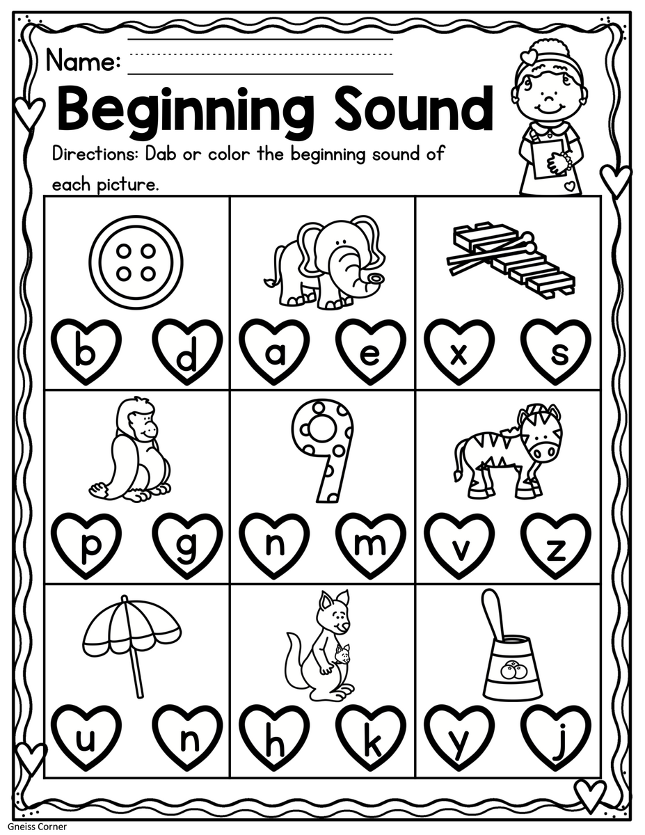 Valentine s Day Kindergarten Worksheets February Made By Teachers
