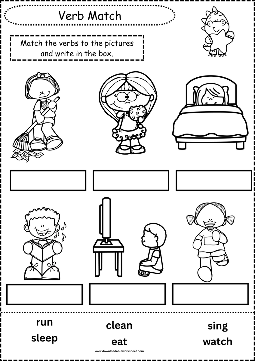 Verbs Worksheets For Grade 1 Verbs Worksheets For Grade 1