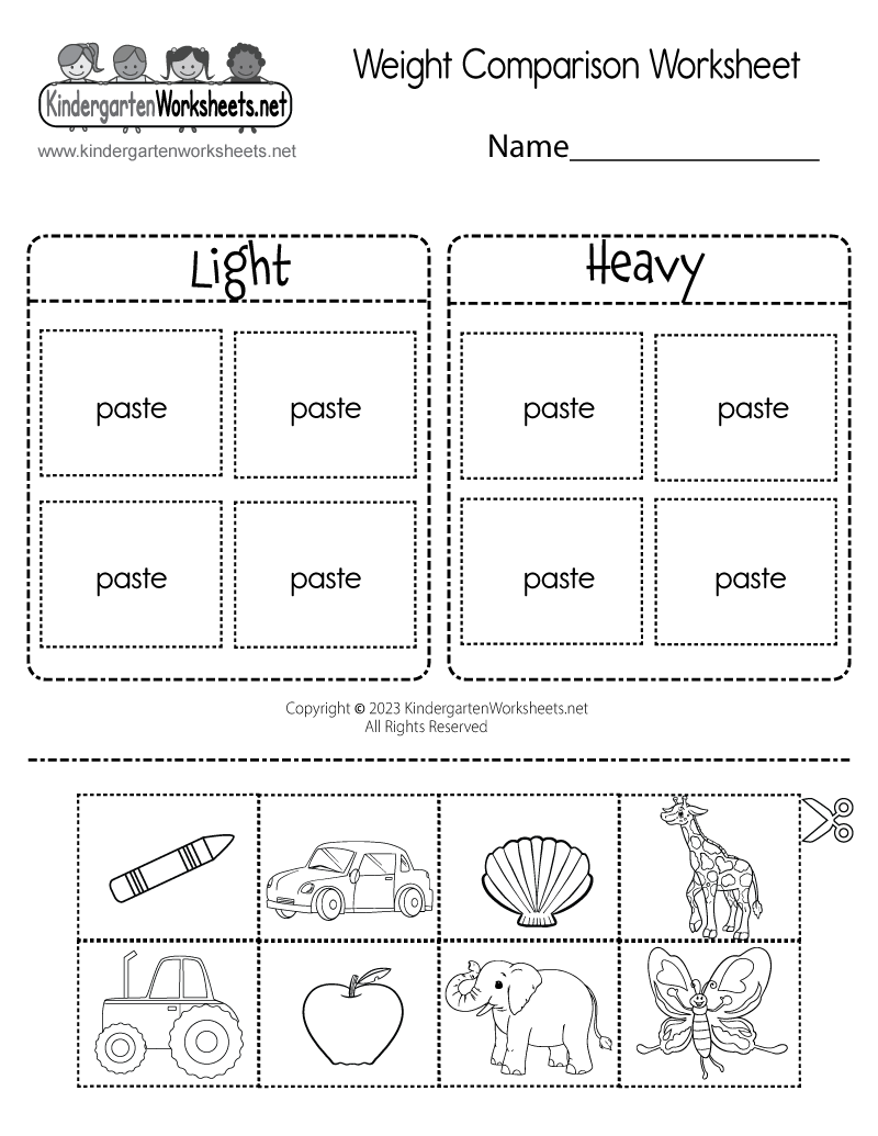Weight Measurement Worksheet Free Printable Digital PDF