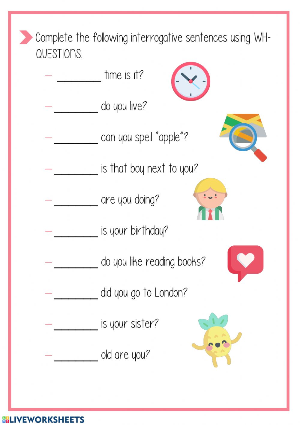 Wh Questions Worksheets ESL Worksheets Worksheets Library Worksheets Library