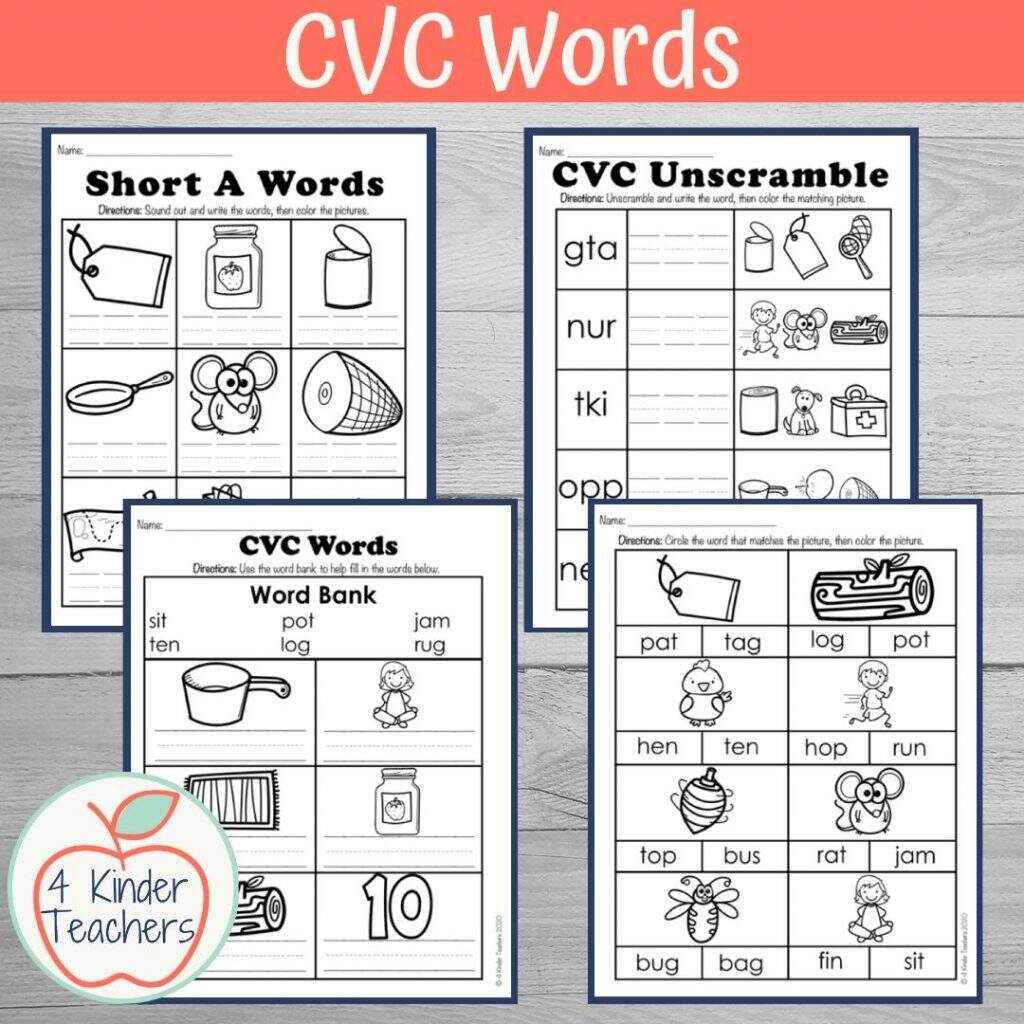What Are CVC Words And How To Teach Them 4 Kinder Teachers What Are CVC Words And How To Teach Them 4 Kinder Teachers