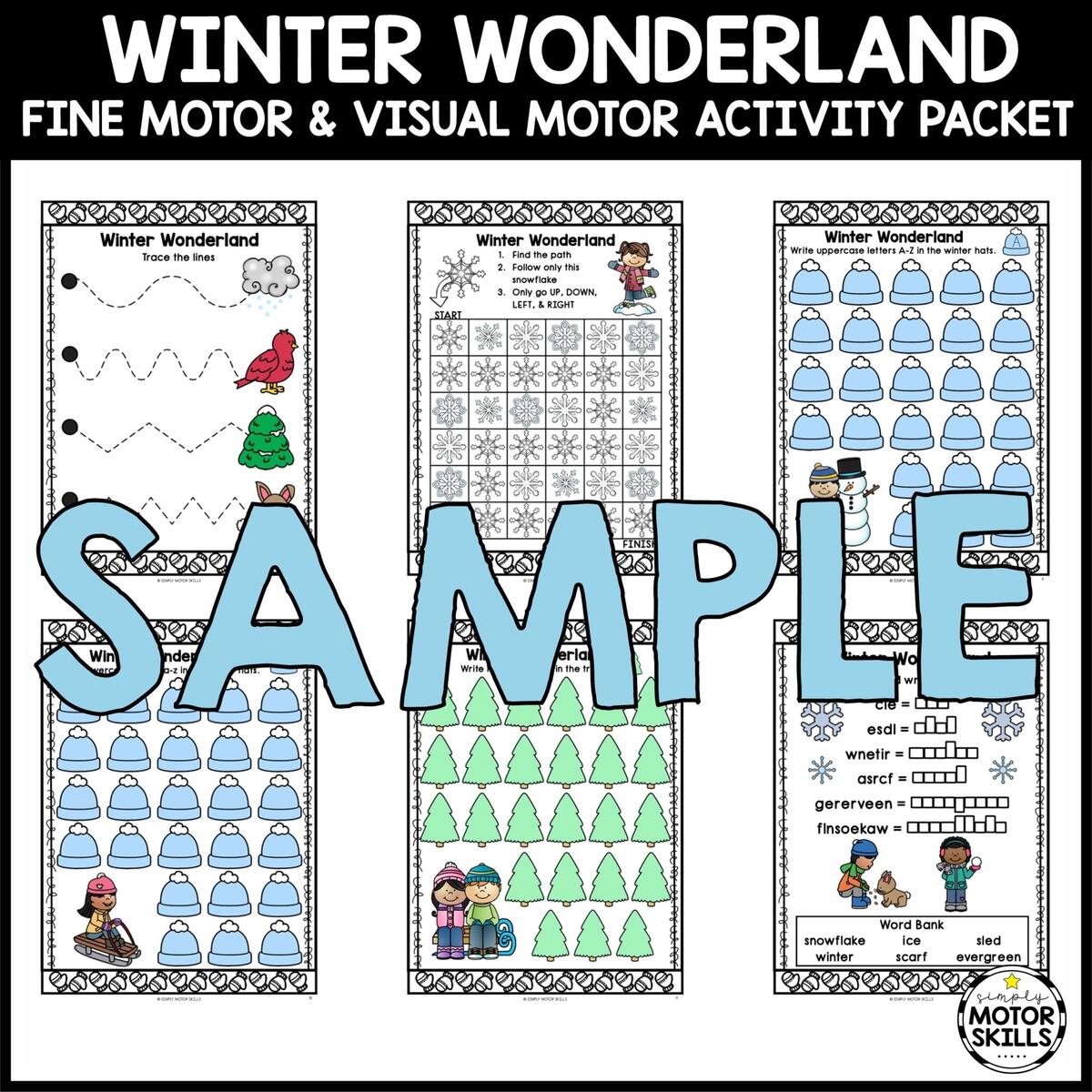 Winter Fine Motor Worksheets Your Therapy Source