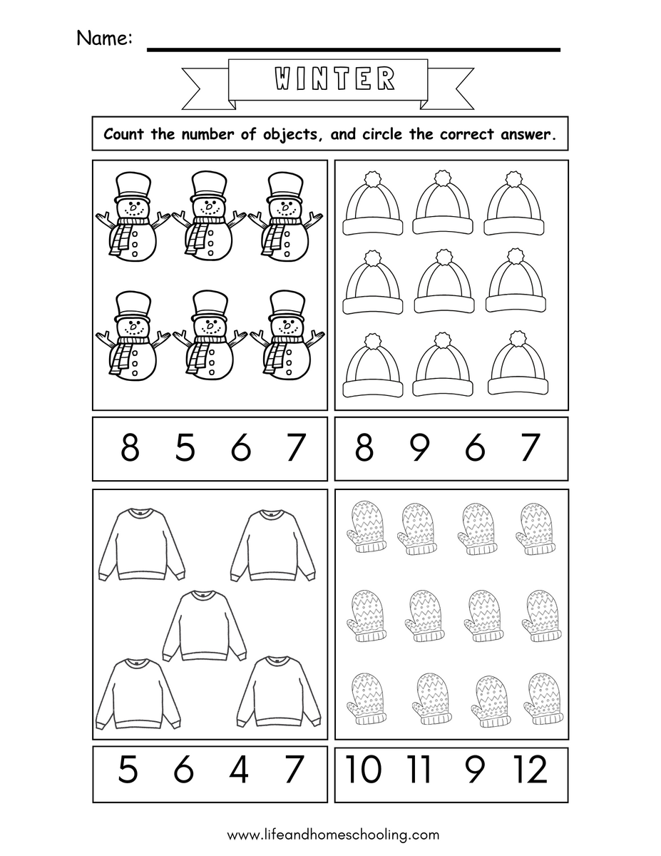 Free Printable Winter Worksheet For Preschool Free Worksheets Free4Classrooms