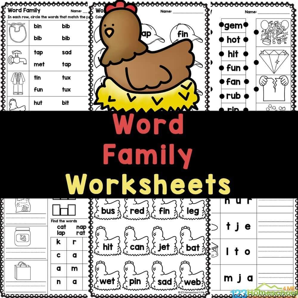 Word Family Worksheets