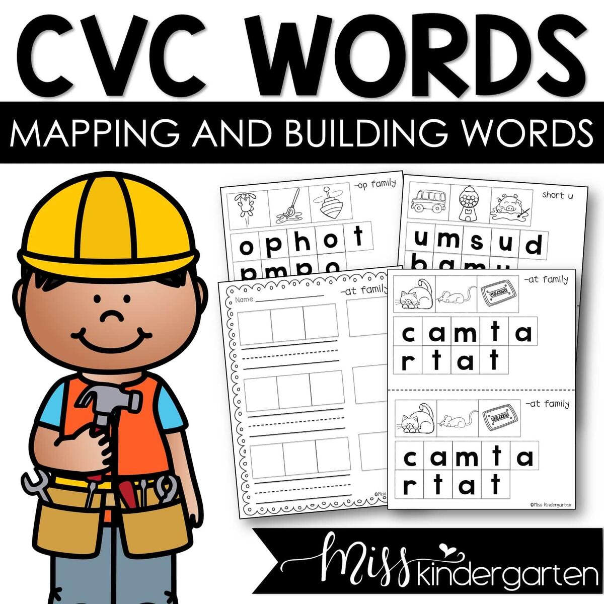 Word Mapping CVC Words Worksheets Science Of Reading Miss Kindergarten Word Mapping CVC Words Worksheets Science Of Reading Miss Kindergarten
